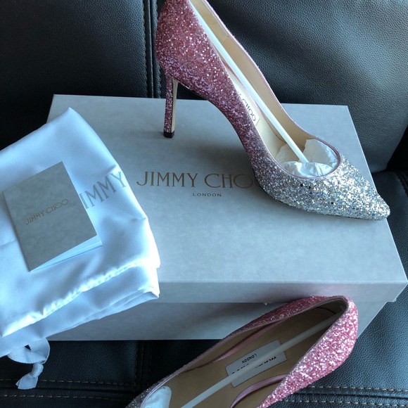 JIMMY CHOO ROMY 85 Glitter Pumps - Picture 3 of 8